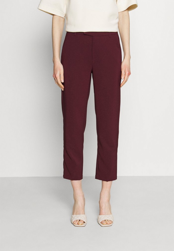 Pantalons Anna Field Slim Fit Business Rouge Foncé Femme | SQC-1541216